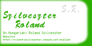szilveszter roland business card